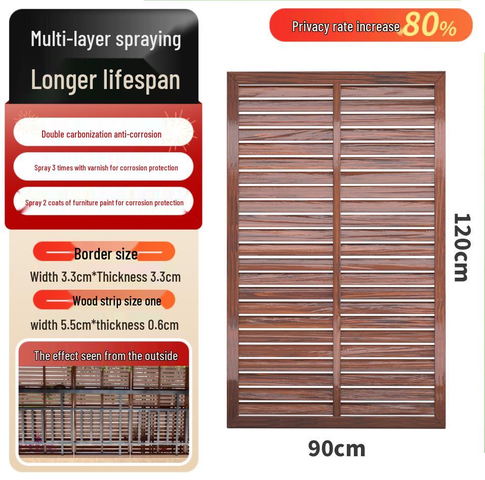 Outdoor Privacy Screen: Louvered Wood Fence for Gardens and Courtyards