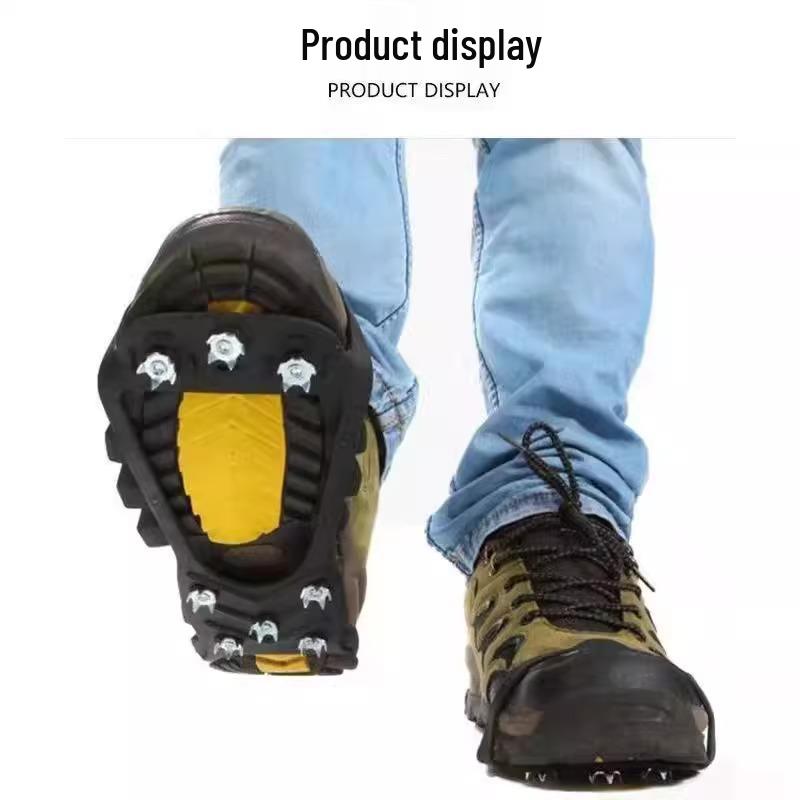 Winter Anti-Slip Ice Cleats: Lightweight Five-Tooth Shoe Spikes for Mountaineering