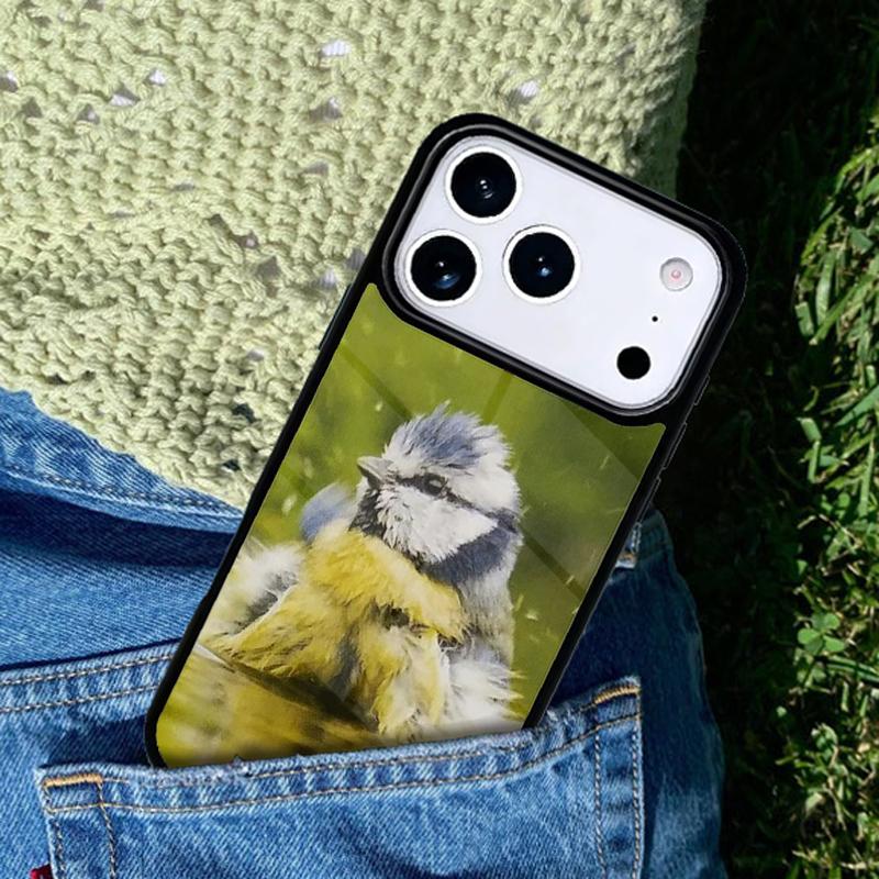 Garden Birds Blue Tit phone case cover Compatible with for IPhone 17air 16e 15 14 13 12 11Pro Max 17 Air
