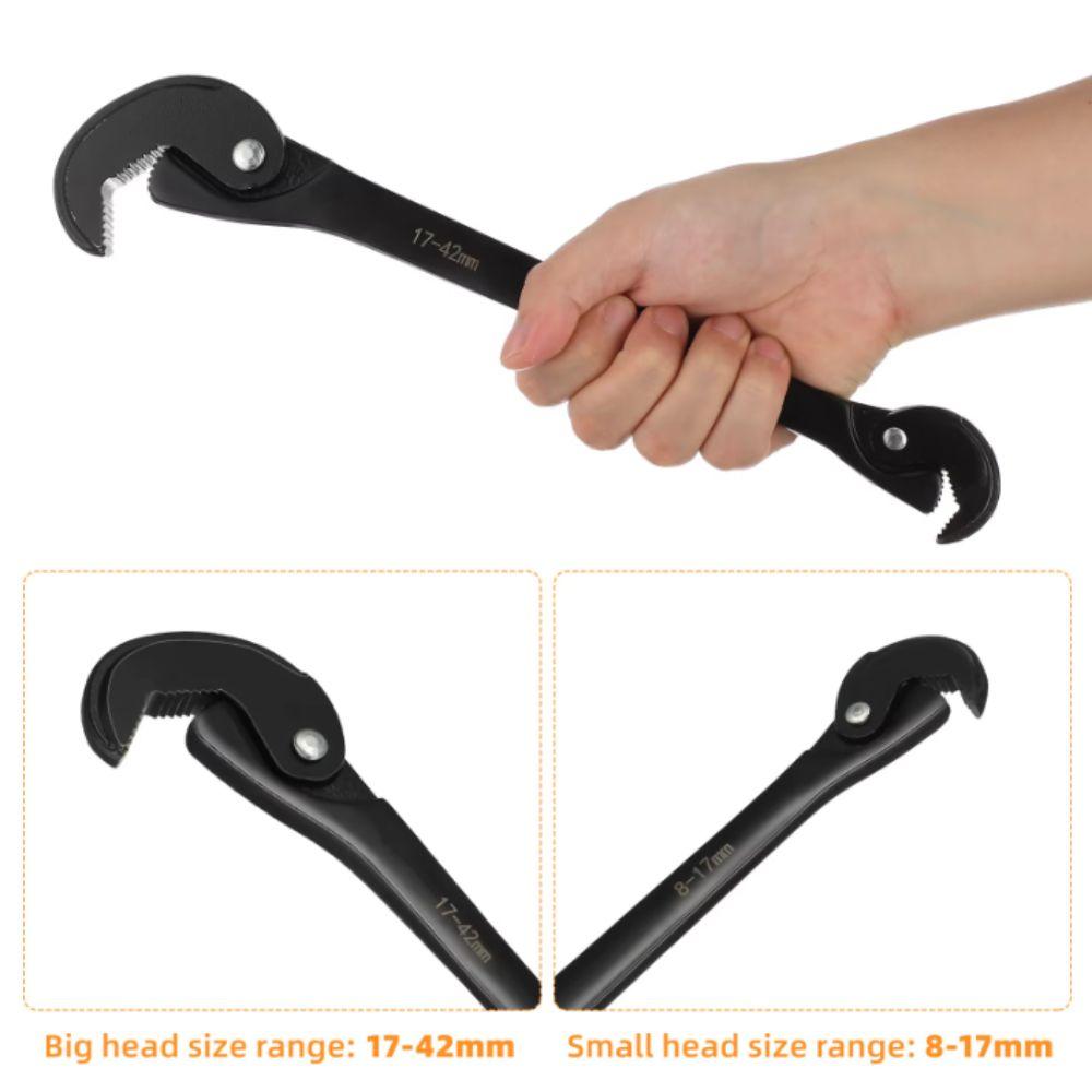 Industrial Grade Multifunctional Tool Continuous Teeth Basin Wrench Adjustable Wrench Repair