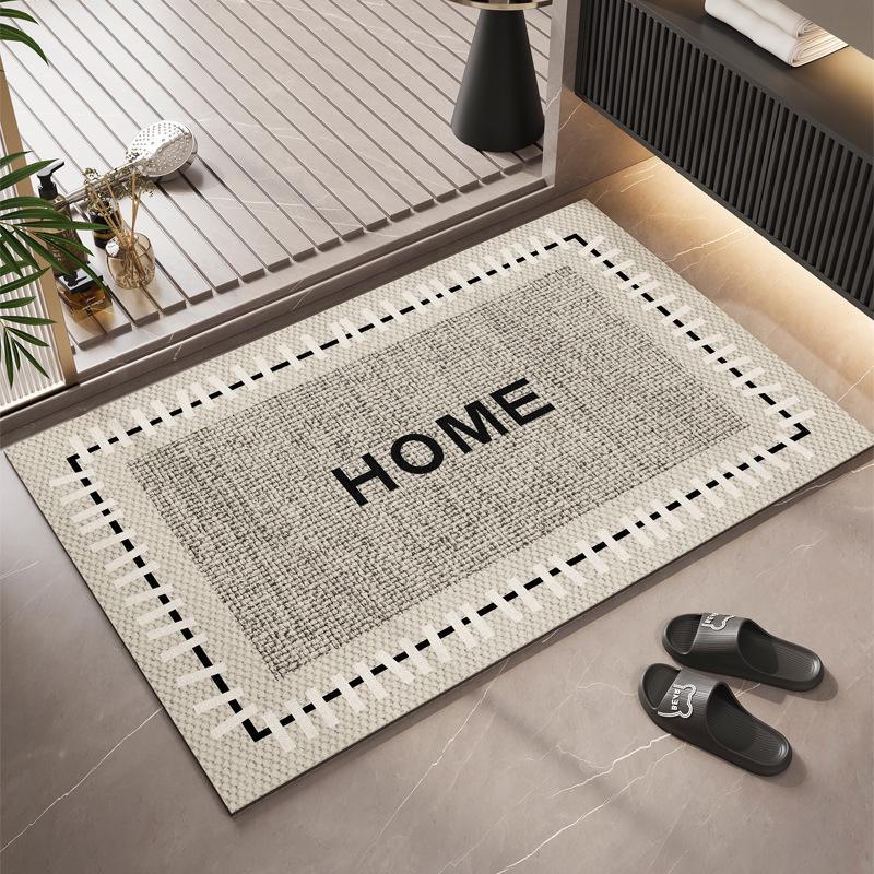 Non-Slip Diatomaceous Earth Absorbent Bathroom Mat - Easy To Clean and Stain-Resistant