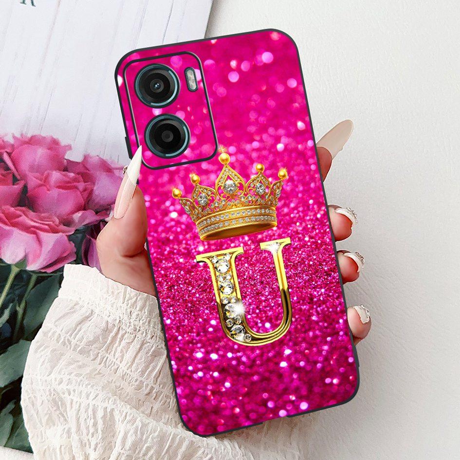 For Motorola Moto G05 Case Moto E15 Cover Fashion Initial Letters Black Silicone Soft Cover For MotoG05 G 05 MotoE15 E 15 Bumper