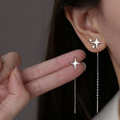 Nové Korejské Hvězdy Náušnice Třásně Řetízek Lezení Hvězdy Přívěsky Visací Náušnice Dámské Rovné Visící Náušnice Šperky Dárky