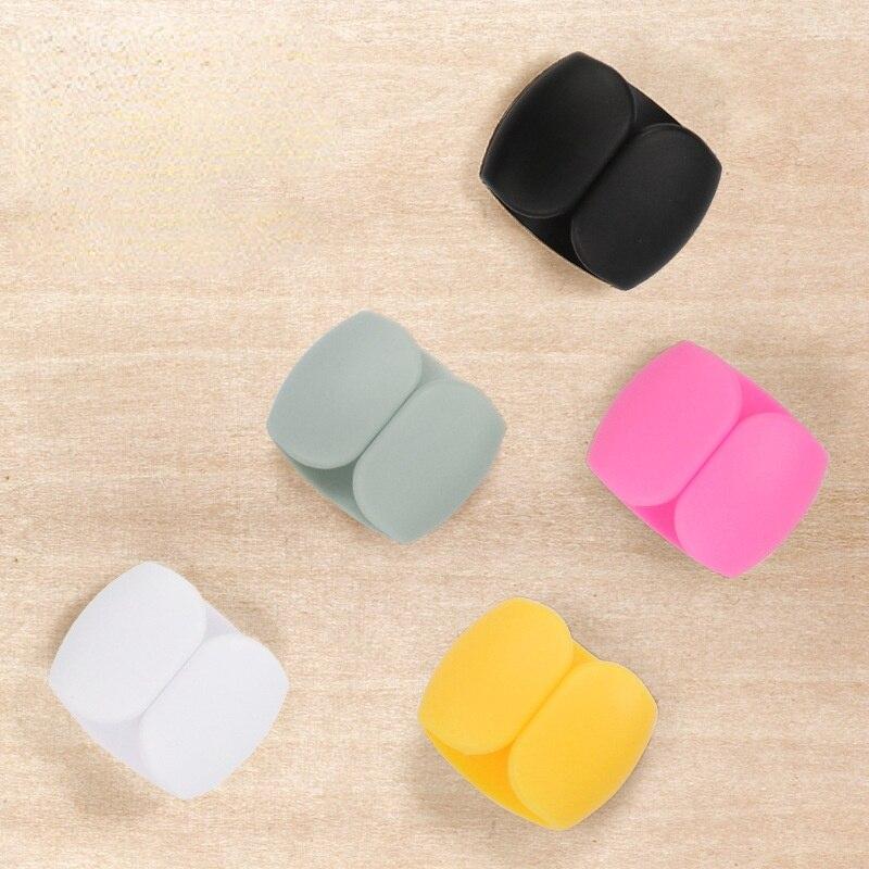 4Pcs Cable Organizer Buckles USB Cable Earphone Cable Organizer Holder Buckle Portable Tiny Office Accessories Cable Organizer