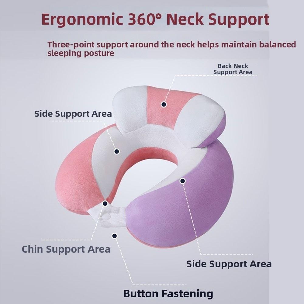 Adjustable Neck Support Pillow U Shaped Office Nap Pillow Travel Neck Pillow Airplane Travel