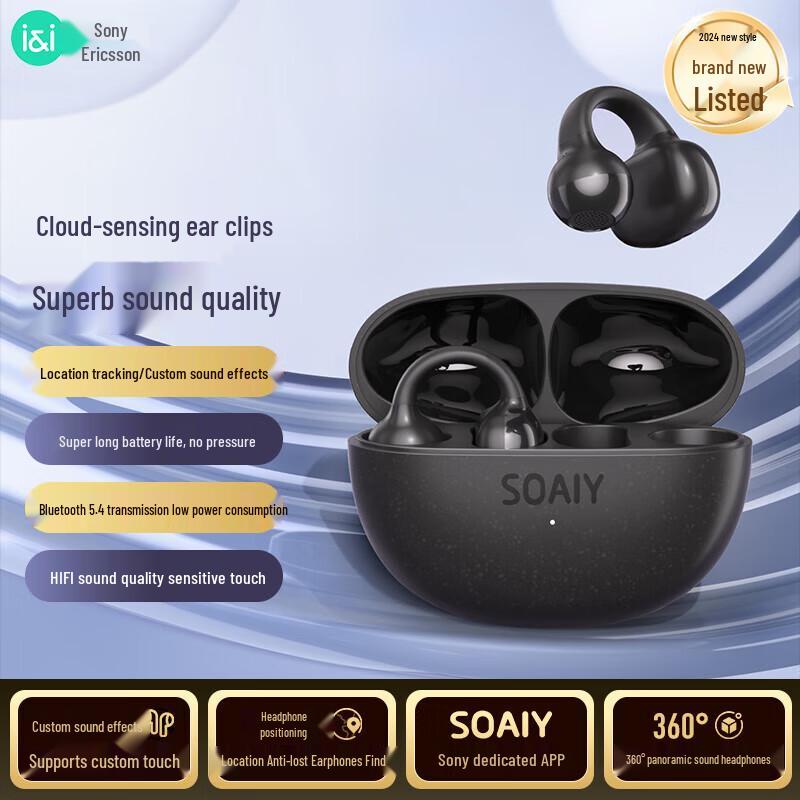 SOUAI JS20 Open-Ear Clip Bluetooth Earphones