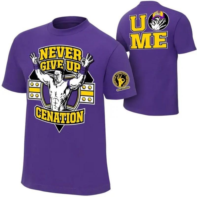 Maglietta Grafica Y2K da Uomo Wrestling Stampa John Cena Streetwear Casual Girocollo Manica Corta