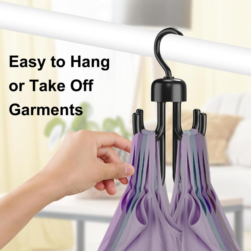 Tank Top Hanger Rotatable Bra Hangers for Closet Organizer Plastic Space Saving Organizers Apartment Dorm Essentials for Belt