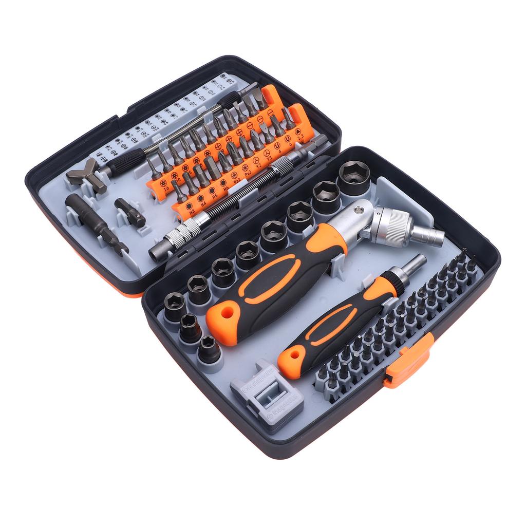 68 in 1 Ratchet Screwdriver Set CR V Steel Rotatable Ratchet Handle Extend Rod Multifunctional
