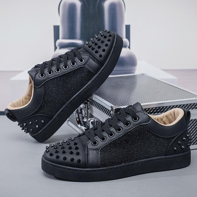 Módní návrhářské boty Nýt Pánské ležérní boty Jaro Nové Skateboardové boty Luxusní Pánské Tenisky Pohodlné Ploché Mokasíny Tênis Masculino