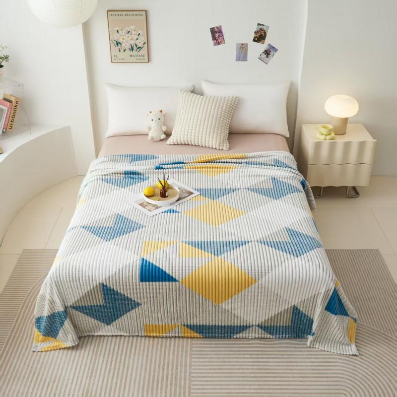 Flannel Blanket Soft Warm Throw Nap Air Conditioner Multi-use Gift