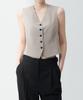 Musinsa Standard Damen Damen Leichte Figurbetonte Weste [Hellbeige]