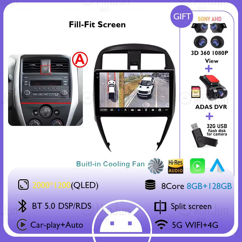 Android 14 Car Radio For Nissan Micra March Versa Note Sunny Juke Versa 2014 2015 2016 2017 2018 Carplay Android Auto Navigation