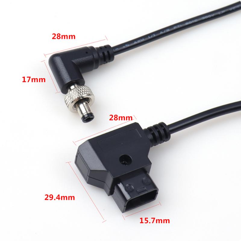 D-Tap To Power Cable Dtap Male To 5.5X2.5Mm Monitor Supply Cable Black Spring Power Wire With Lock For Bmcc Bmpc