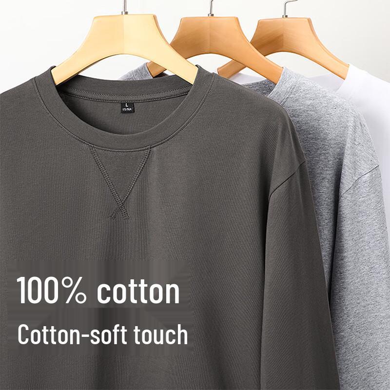 JEANSWEST LIFE Men's Guochao Pure Cotton Long-Sleeve T-Shirt