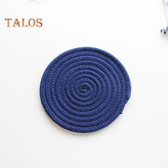 Stolní podložka opakovaně použitelná bavlněná podložka proti opaření Praktická ručně tkaná izolační podložka Jídelní dekorační podložka pod bar