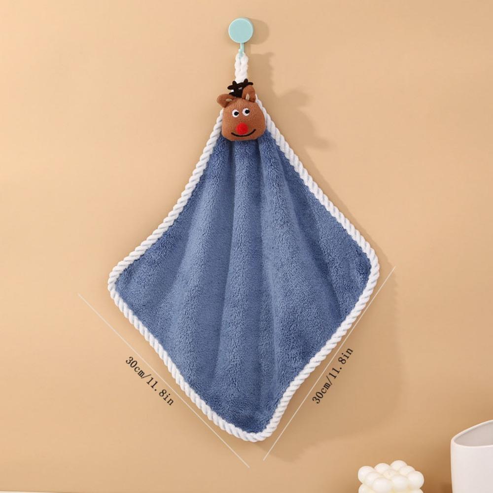 30*30cm New Cartoon Christmas Hand Towel Christmas Style Kids Hand Towel Kitchen Bathroom Hand Towel Towel Gifts