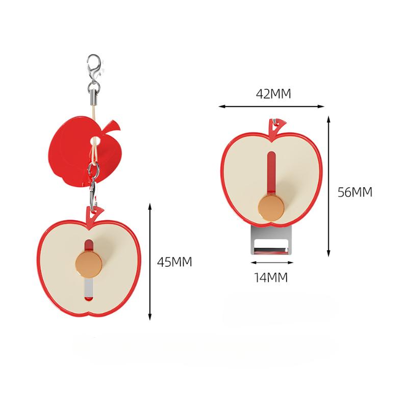 1 PC Mini Portable Peeler Cute Apple Design Stainless Steel Retractable Blade for Camping, Outdoors or Kitchen