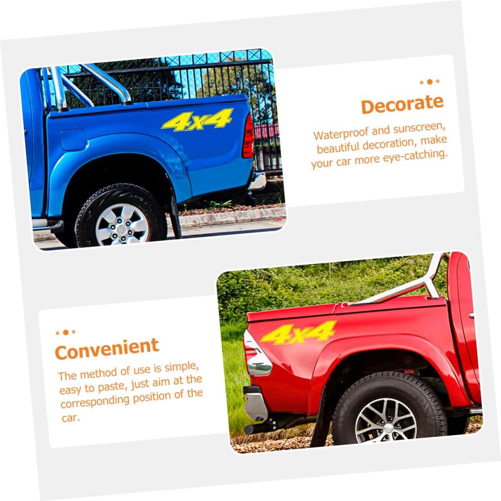 OUNONA Car Sticker, Car Decal, Hide Scratches, Dents, Set of 2, Car Stickers, Waterproof,