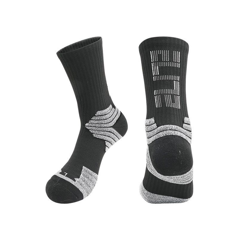 Summer Elite Basketball Socks Men'S Actual Combat Non-Slip Cycling Socks Thick Wear-Resistant Towel Bottom Medium Tube Professional Sports Socks