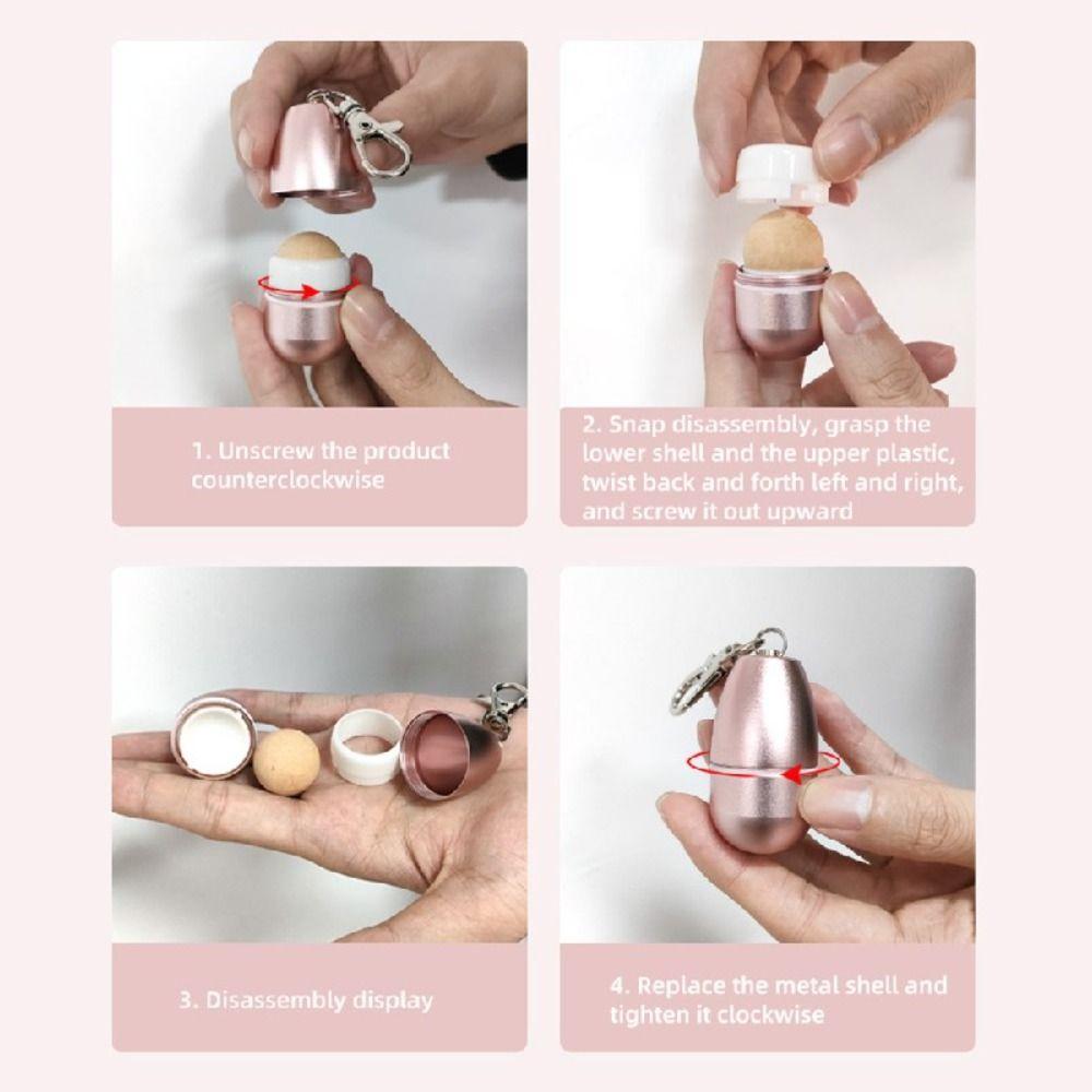 Tool Volcanic Stone Facial Roller with Keychain T-zone Cleaning Stick Ball Oil Absorbing Roller