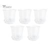 Breathable Plant Pots for Rootlets Clear Plastic Orchid Pot with Saucer, Drainage Holes, Ventilated Flower Rose, Phalaenopsis, Seedings Containers