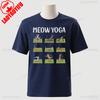 Cat Yoga Shirt Funny Casual Tee Meditation Pilates Asana Wear Gift For Instructor Cat Lover Comfort Fit Yoga Practice Apparel