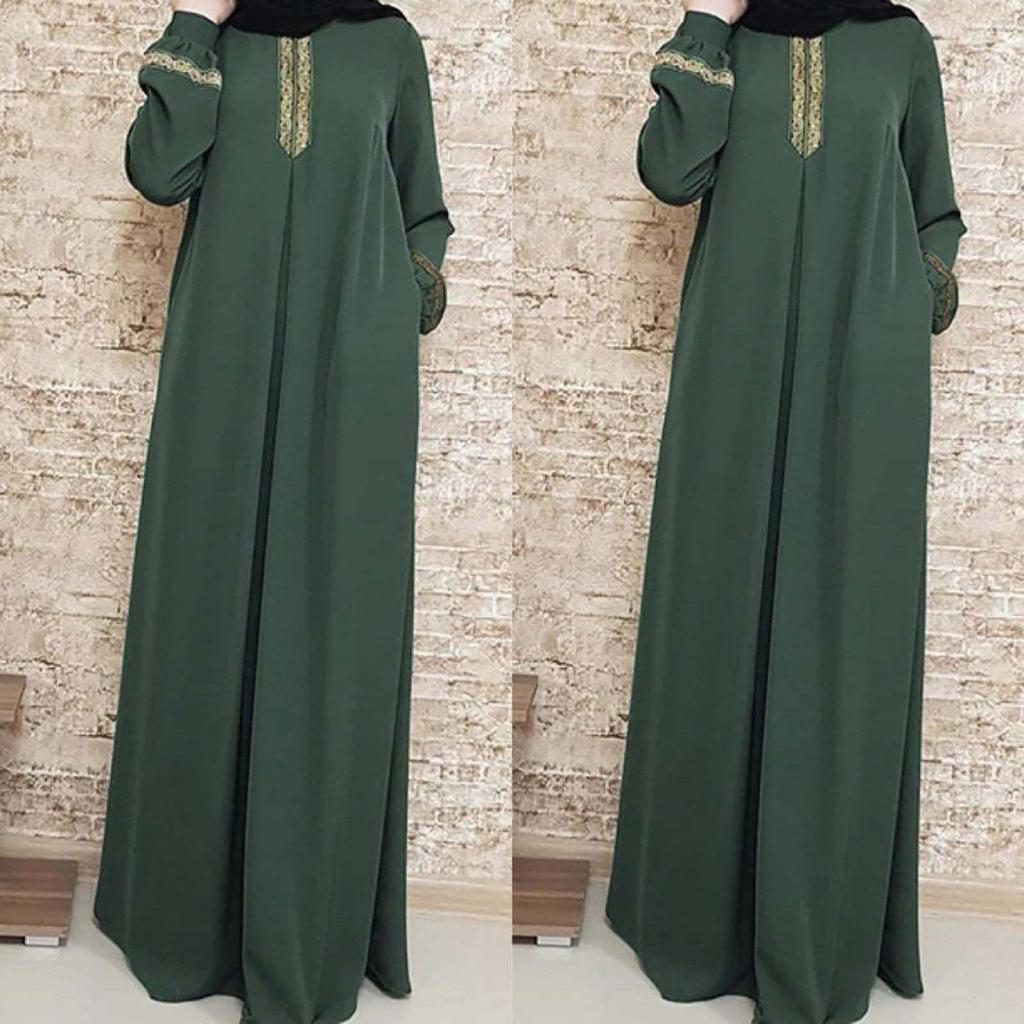 Ethnic Style Loose Long Dress with Webbing, Plus Size