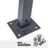 Mast Pole Base Screwed To Concrete Mounting Anchor Foot 120x120