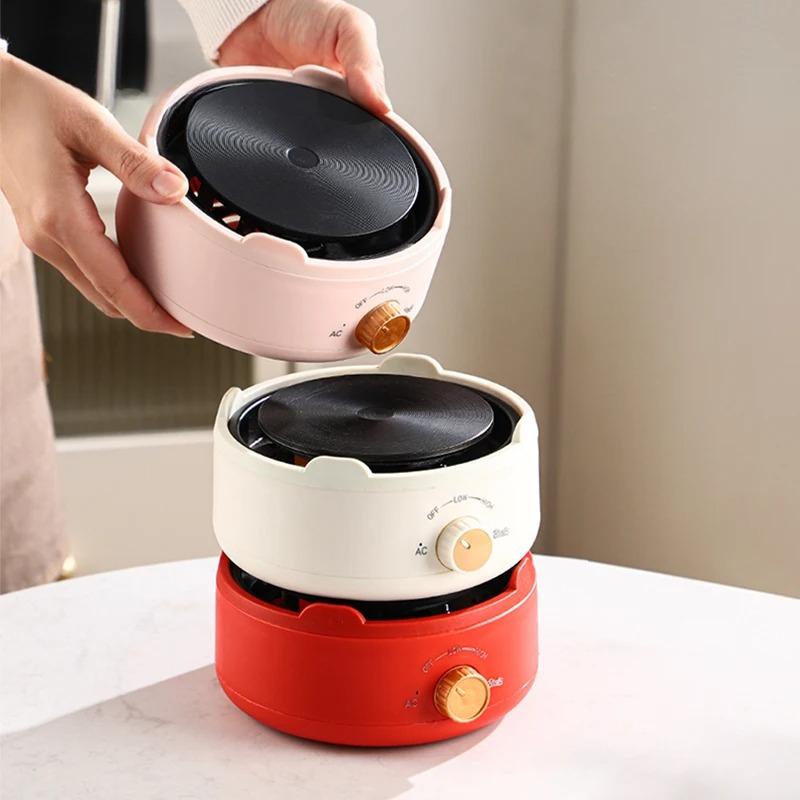 EXSX 220V Electric Mini Coffee Heater Milk Tea Mocha Heating Stove Hot Plate Multifunctional Cooking Pot Oven Furnace Cooker