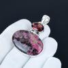 Rhodonite & Rubellite Gemstone Pendant, 925 Sterling Silver Jewelry, Silver Pendant, Unique Jewelry, Necklace Pendant Gift For Bestfriend