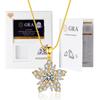 Elegant Moissanit D-färg Sterling Silver Hängsmycke Halsband - En Karat Stjärndesign för Kvinnor.