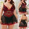 Women Sexy Lace Stitching Sheer Suspender Pajama Sexy Costume Lace Deep V Porn Nightdress Temptation Dress Sex Ladies Pajama
