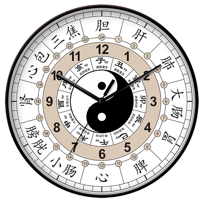 Bagua Clock Wall Clock Living Room Silent Clock Modern Creative Wall Hanging Simple Minimalist Wall Clock Quartz Clock