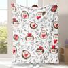 Cartoon Hedgehog Blanket Flannel Four Seasons Cute Animals And Plants Multi-Functional Lightweight Blanket Household Bedroom Blanket