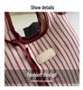 Autumn/Winter 2026 Literary Girl Striped Tote Bag - Large Capacity, Trendy Commuter Essential