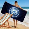 Serviette de Plage Imprimée Manchester City Football Club, Grande Serviette Douce à Séchage Rapide pour Plage Camping Natation