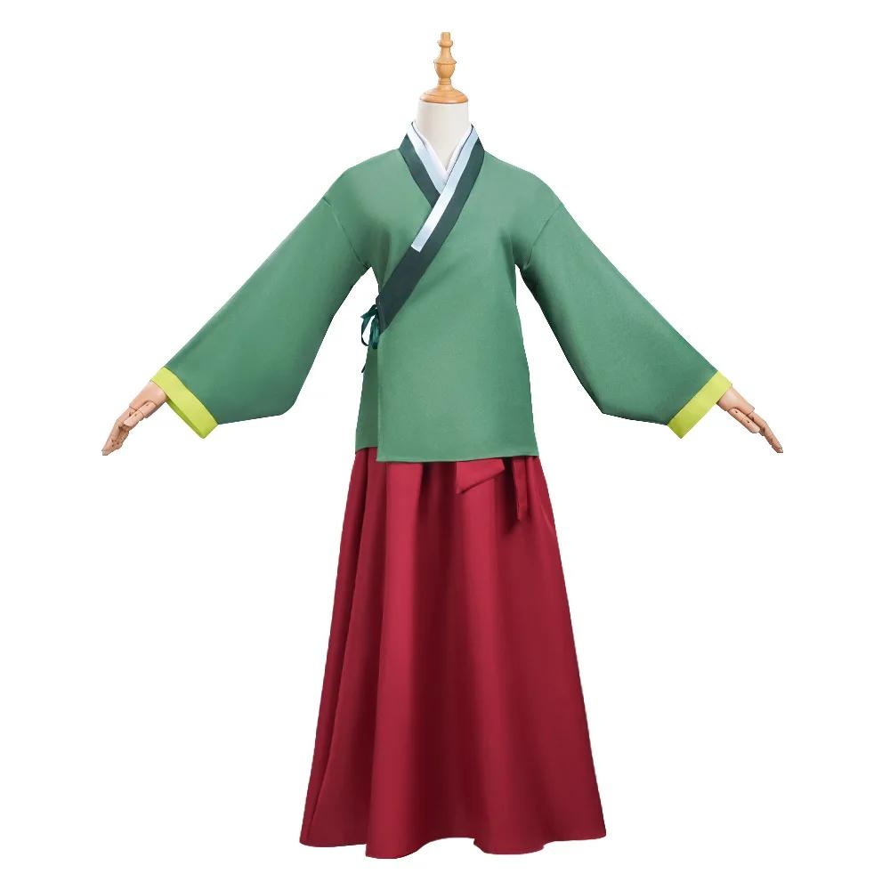Maomao Cosplay Costume Wig Anime The Apothecary Diaries Dress Skirt Green Top Kusuriya No Hitorigoto Halloween for Women