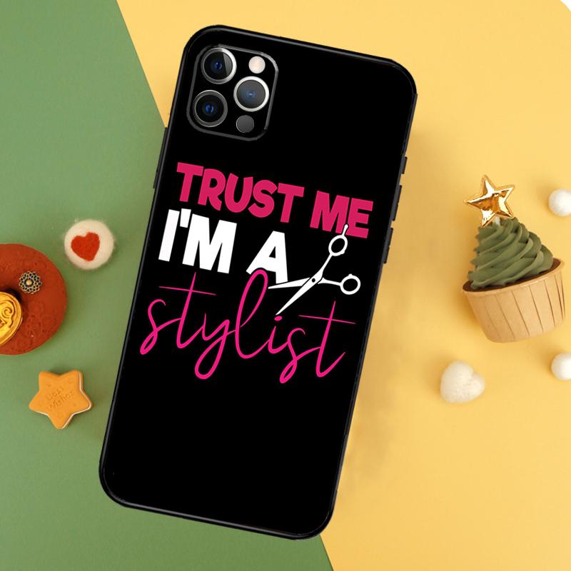 Hairdresser Barber Scissors Funda For iPhone 11 12 13 14 16 15 Pro Max Mini XS Max X XR SE2 7 8 14 16 15 Plus Phone Case