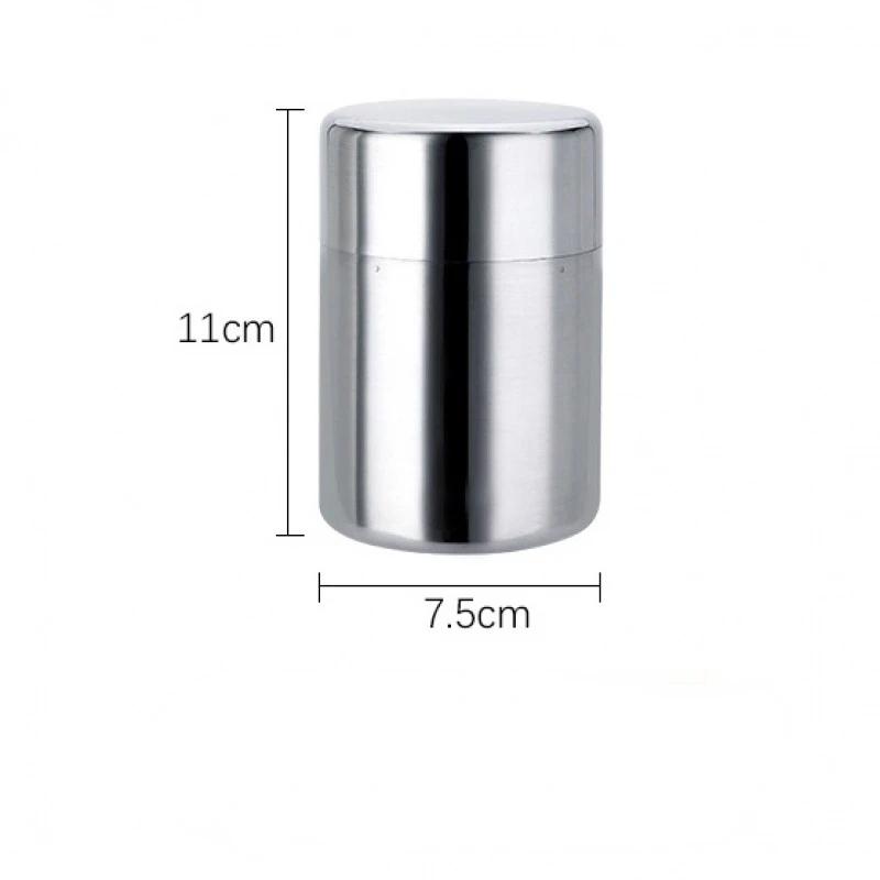 

Hot Sale 304 Stainless Steel Tea Caddy with Inner Lid 400ml 550ml Airtight Moisture Proof Tea Storage Tin for Kitchen Home Use