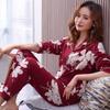 Pajamas women's spring and autumn 100% pure cotton long-sleeved women's winter Korean version can be worn outside cotton women's plus size loungewear