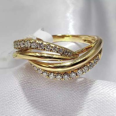 Huitan  New Trendy Rings for Women High Quality Gold Color Brilliant Cubic Zirconia Finger-rings Wedding Engagement Jewelry