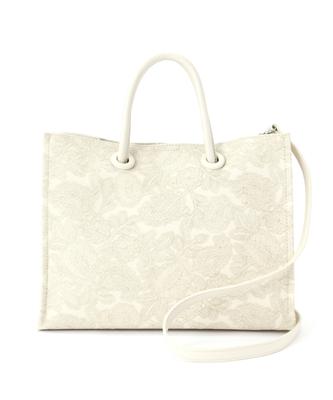 Embossed Paisley Bag [Free's Mart] [White/Free Size]