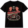 Motorcycle Racing T Shirt Vintage Bike Biker Rider Checkered Flags Graphic Tee