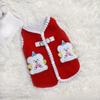 Winter and Autumn Thick and Warm Pet Dog and Cat Clothes, Suitable for Walking, Festive New Year Decoration