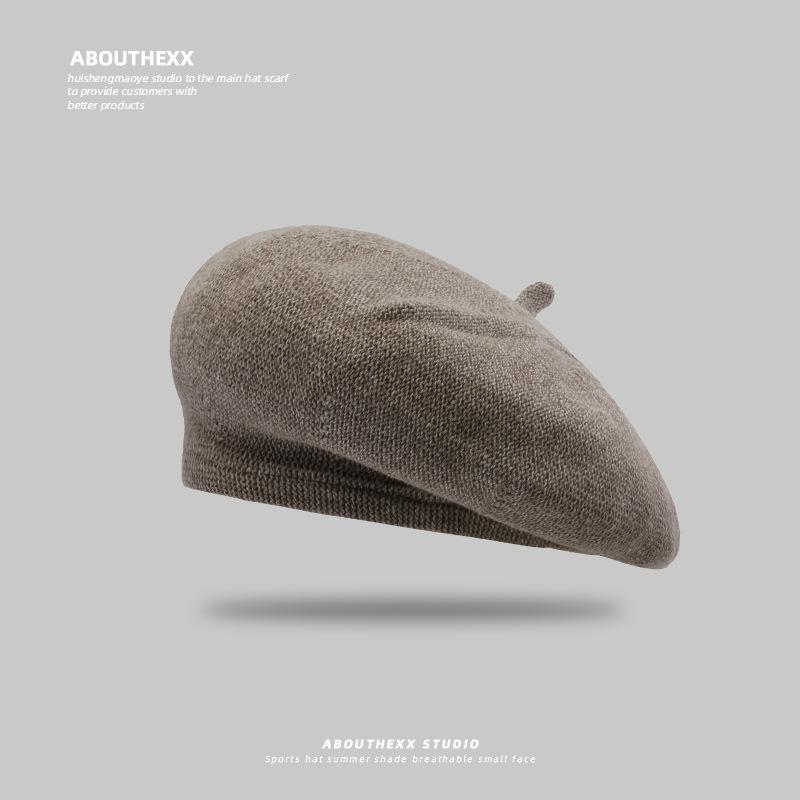 Beret Hat Women Japanese British Versatile Painter Hat Literary Retro Octagonal Hat Solid Color Simple Casual Bere Hat
