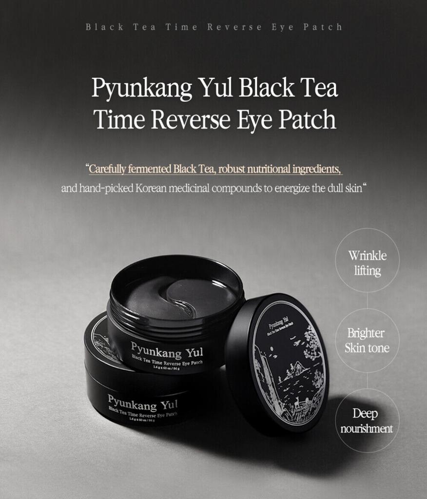 Pyunkang Yul Black Tea Time Reverse Eye Patch 1.4g X 60ea (84g), Anti-Aging, Moisturizing, Korean Cosmetics, Kbeauty