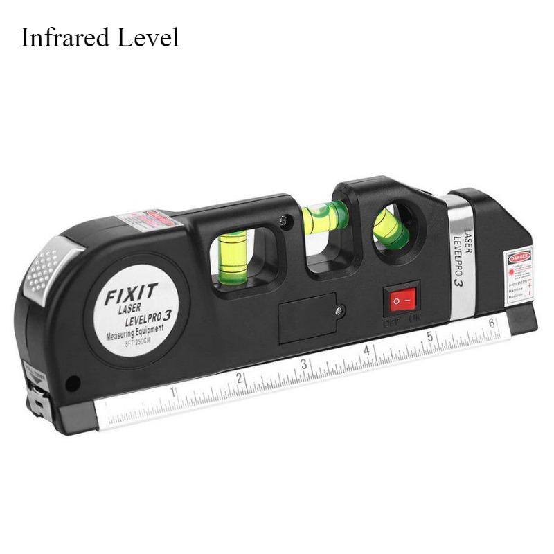 Laser-Wasserwaage, Infrarot-Schlägler-Laser, 2-Linien-Horizontale Linie, Ein-Punkt-Wasserwaage, Dekoration, 4-in-1-Wasserwaage mit Stativ