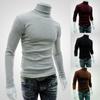High Collar Mens Sweater Turtleneck Long Sleeve Stretch Warm Jumper Shirts