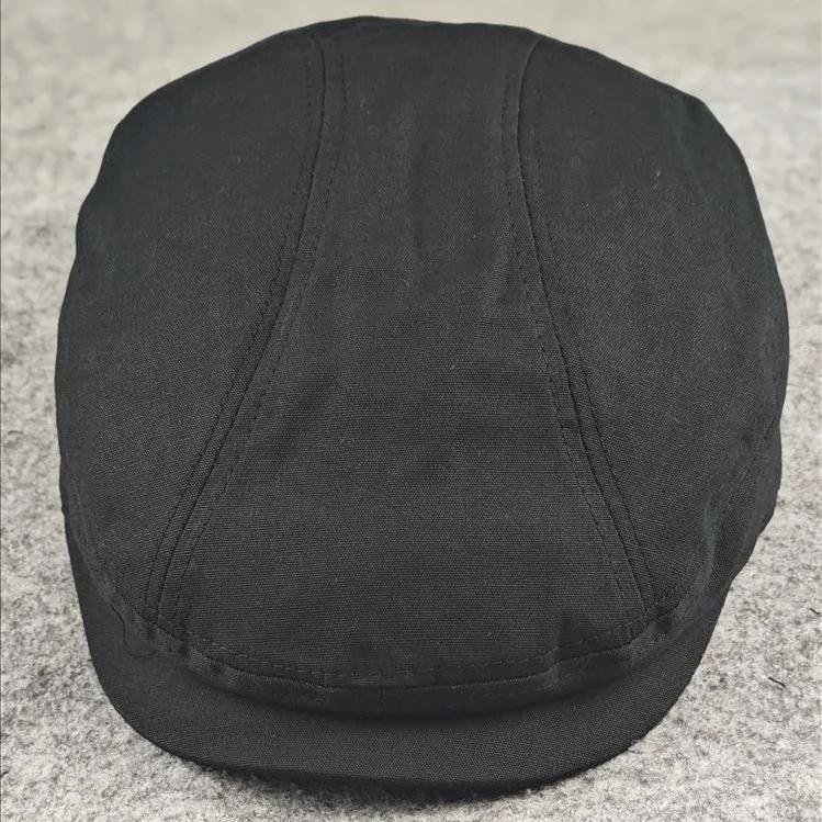 

Male Plus Size Ivy Hat Big Head Man Spring Summer and Autumn Newsboy Cap cotton Beret Caps Winter Wool Flat Caps 55-59cm 60-61cm XL60-61cm чорний